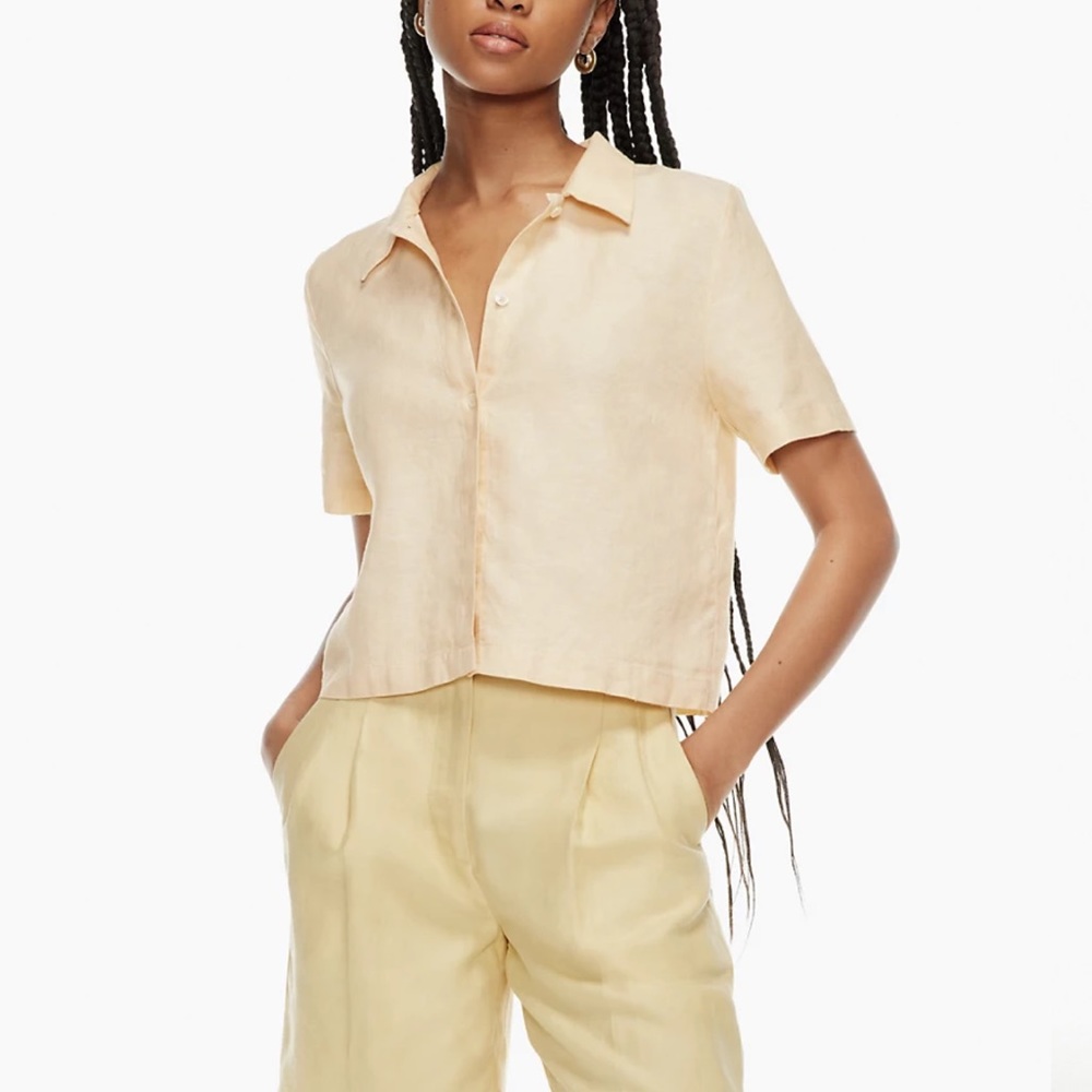 Wilfred cropped button up shirt from Aritzia! Only worn 1 time!